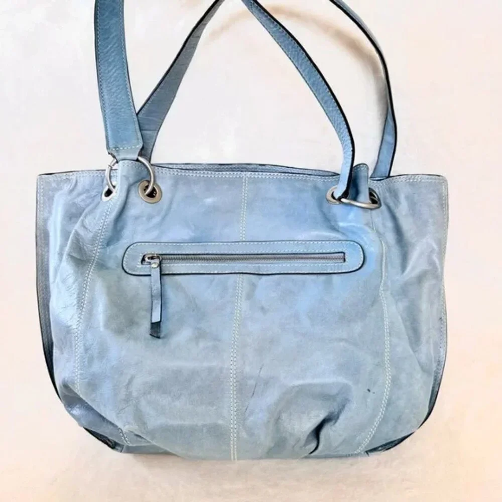 Firenze Bella Floral Leather Hobo Handbag